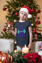 Load image into Gallery viewer, My Brother My Hero Half Sleeves T-Shirt For Girls -KidsFashionVilla