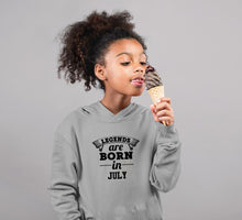 Load image into Gallery viewer, Legends are Born in July Girl Hoodies-KidsFashionVilla