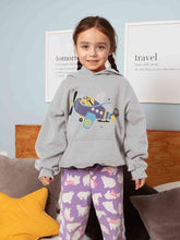 Load image into Gallery viewer, Jumbo Jet Cartoon Girl Hoodies-KidsFashionVilla