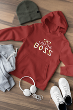 Load image into Gallery viewer, I Am The Boss Mother And Son Red Matching Hoodies- KidsFashionVilla