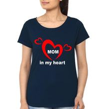 Load image into Gallery viewer, Mom In My Heart & Kid in My Heart Mother and Daughter Matching T-Shirt- KidsFashionVilla