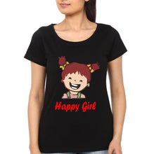 Load image into Gallery viewer, Happy Mom Happy Girl Mother and Daughter Matching T-Shirt- KidsFashionVilla