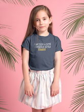 Load image into Gallery viewer, I Am Such A Cutie I Deserve Extra Eid Half Sleeves T-Shirt For Girls -KidsFashionVilla