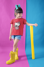 Load image into Gallery viewer, Hello Kitty Half Sleeves T-Shirt For Girls -KidsFashionVilla