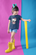 Load image into Gallery viewer, Hello Kitty Half Sleeves T-Shirt For Girls -KidsFashionVilla