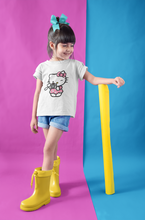 Load image into Gallery viewer, Hello Kitty Half Sleeves T-Shirt For Girls -KidsFashionVilla
