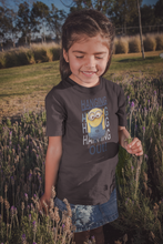 Load image into Gallery viewer, Hanging Out Minion Half Sleeves T-Shirt For Girls -KidsFashionVilla