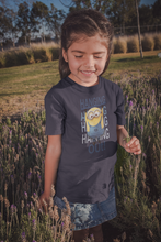Load image into Gallery viewer, Hanging Out Minion Half Sleeves T-Shirt For Girls -KidsFashionVilla