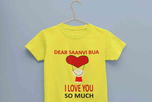 Load image into Gallery viewer, Custom Name I love My Bua So Much Half Sleeves T-Shirt For Girls -KidsFashionVilla