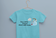 Load image into Gallery viewer, I Am A Little Teapot Poem Half Sleeves T-Shirt For Girls -KidsFashionVilla