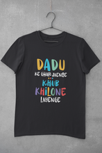 Load image into Gallery viewer, Dadu Ke Ghar Jayenge Matching Family Half Sleeves T-Shirts-KidsFashionVilla