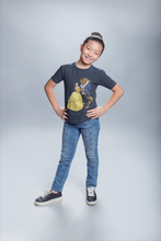 Load image into Gallery viewer, Cute Princess Half Sleeves T-Shirt For Girls -KidsFashionVilla