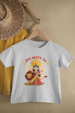Load image into Gallery viewer, Jai Mata Di Navratri Half Sleeves T-Shirt For Girls -KidsFashionVilla