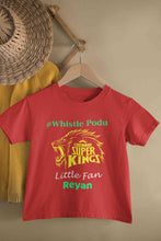 Load image into Gallery viewer, Custom Name IPL CSK Chennai Super Kings Whistle Podu Half Sleeves T-Shirt for Boy-KidsFashionVilla
