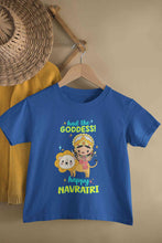 Load image into Gallery viewer, Happy Navratri Half Sleeves T-Shirt For Girls -KidsFashionVilla