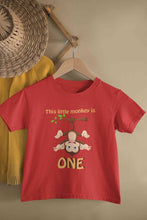 Load image into Gallery viewer, Little Monkey Is One First Birthday Half Sleeves T-Shirt For Girls -KidsFashionVilla