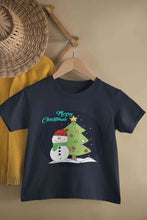 Load image into Gallery viewer, Merry Christmas Half Sleeves T-Shirt For Girls -KidsFashionVilla