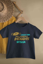 Load image into Gallery viewer, Custom Name IPL MI Mumbai Indians Little Fan Half Sleeves T-Shirt for Boy-KidsFashionVilla