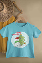 Load image into Gallery viewer, Merry Christmas Half Sleeves T-Shirt For Girls -KidsFashionVilla