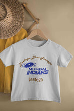 Load image into Gallery viewer, IPL Mumbai Indians Jeetega Bhai Jeetega MI Jeetega Half Sleeves T-Shirt For Girls -KidsFashionVilla