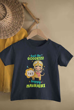 Load image into Gallery viewer, Happy Navratri Half Sleeves T-Shirt For Girls -KidsFashionVilla