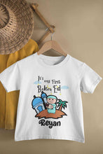 Load image into Gallery viewer, Custom Name Its My First Bakra Eid Half Sleeves T-Shirt for Boy-KidsFashionVilla