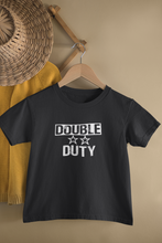 Load image into Gallery viewer, Double Duty Twins Sisters Matching Kids Half Sleeves T-Shirts -KidsFashionVilla