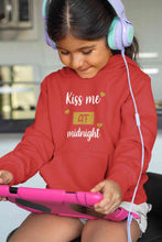 Load image into Gallery viewer, Kiss Me At Midnight Christmas Girl Hoodies-KidsFashionVilla