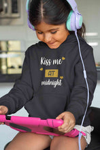 Load image into Gallery viewer, Kiss Me At Midnight Christmas Girl Hoodies-KidsFashionVilla