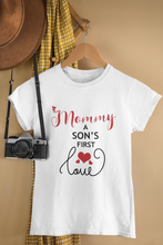 Load image into Gallery viewer, Mommy Sons First Love Mother And Son White Matching T-Shirt- KidsFashionVilla