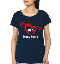 Load image into Gallery viewer, Mom In My Heart & Kid in My Heart Mother and Daughter Matching T-Shirt- KidsFashionVilla
