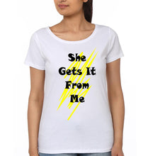 Load image into Gallery viewer, I Get It From Mommy Mother and Daughter Matching T-Shirt- KidsFashionVilla