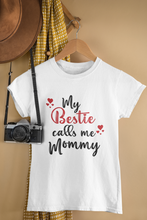Load image into Gallery viewer, Mommy Is My Bestie Mother And Son White Matching T-Shirt- KidsFashionVilla