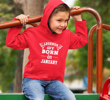 Load image into Gallery viewer, Legends are Born in January Boy Hoodies-KidsFashionVilla