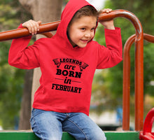 Load image into Gallery viewer, Legends are Born in February Boy Hoodies-KidsFashionVilla