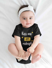 Load image into Gallery viewer, Kiss Me At Midnight Christmas Rompers for Baby Girl- KidsFashionVilla