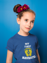 Load image into Gallery viewer, My First Navratri Half Sleeves T-Shirt For Girls -KidsFashionVilla