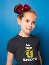Load image into Gallery viewer, My First Navratri Half Sleeves T-Shirt For Girls -KidsFashionVilla