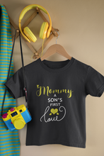 Load image into Gallery viewer, Mommy Sons First Love Mother And Son Black Matching T-Shirt- KidsFashionVilla