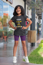Load image into Gallery viewer, Keep Clam And Do Garba Half Sleeves T-Shirt For Girls -KidsFashionVilla