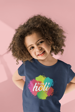Load image into Gallery viewer, Happy Holi Half Sleeves T-Shirt For Girls -KidsFashionVilla