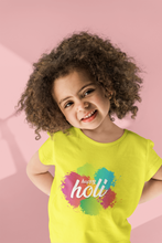 Load image into Gallery viewer, Happy Holi Half Sleeves T-Shirt For Girls -KidsFashionVilla