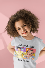 Load image into Gallery viewer, Johny Johny Yes Papa Poem Half Sleeves T-Shirt For Girls -KidsFashionVilla