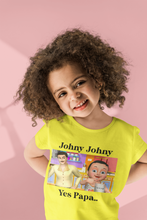 Load image into Gallery viewer, Johny Johny Yes Papa Poem Half Sleeves T-Shirt For Girls -KidsFashionVilla