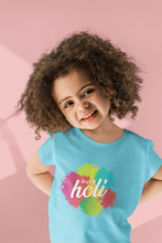 Load image into Gallery viewer, Happy Holi Half Sleeves T-Shirt For Girls -KidsFashionVilla