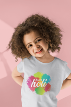 Load image into Gallery viewer, Happy Holi Half Sleeves T-Shirt For Girls -KidsFashionVilla
