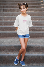 Load image into Gallery viewer, Dont Tripp Minimals Half Sleeves T-Shirt For Girls -KidsFashionVilla