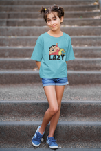 Load image into Gallery viewer, Lazy Half Sleeves T-Shirt For Girls -KidsFashionVilla