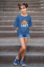 Load image into Gallery viewer, Lazy Half Sleeves T-Shirt For Girls -KidsFashionVilla
