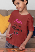 Load image into Gallery viewer, Cute Like My Maasi Half Sleeves T-Shirt for Boy-KidsFashionVilla